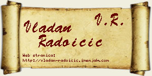 Vladan Radoičić vizit kartica